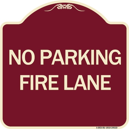 Signmission Pavement Stencil No Parking Fire Lane Heavy-Gauge Aluminum Sign, 18" x 18", BU-1818-24610 A-DES-BU-1818-24610